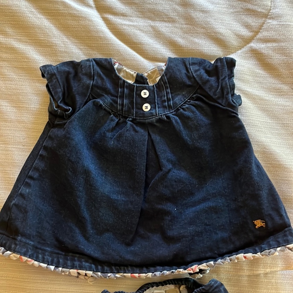 Infant Burberry denim dress